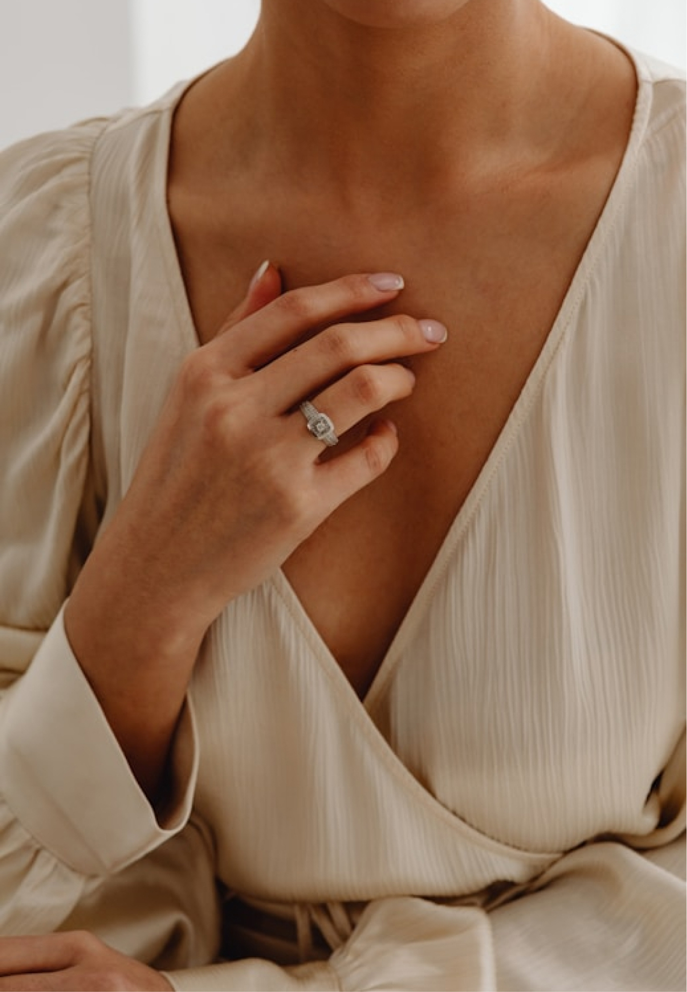 woman in white blouse