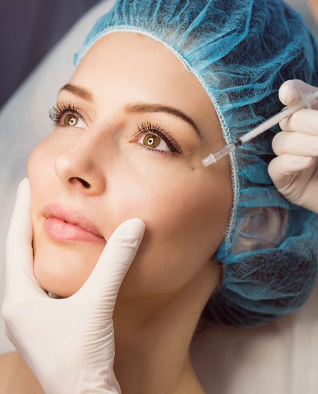 woman receiving sculptra injection